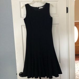 CALVIN KLEIN Black Dress, Fit & Flare, Size 4, EUC